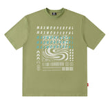 Men T-Shirt Rose Floral Print Oversize All-Match Loose