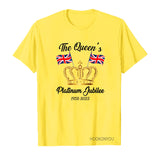 Inspired by Queen's Platinum Jubilee 2022 Elizabeth 70 Years T-shirt Printed Short Sleeve T-shirt