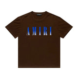 Amiri T Shirt Gradient Letter Flower Casual Short Sleeve T-shirt