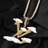 Jewelry Light Luxury English Alphabet Pendant Premium Sense Diamond Lightning Word Up St. Valentine's