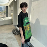 Men T Shirt Summer Loose Printed Casual