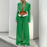 Women Co-Ords Autumn and Winter Green Women's Clothing