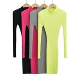 Women Dresses Fashion Casual Knitted Dress