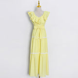 Bohemian Dress Plaid Temperament Long Dress