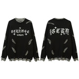 Women Sweater Zebra Pattern Loose Vintage Sweater