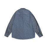 Men Long Sleeve T Shirt Men's Cartoon Animal Bowknot Shirt Cardigan Outerwear