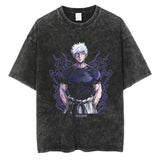 Men Vintage T-shirt Harajuku Anime Graphic Print T-Shirt
