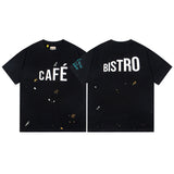 Gallery Dept T-Shirt Letter Pattern Washed Old Short Sleeve T-Shirt