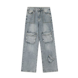 Men Jeans Trendy Design Multi-Pocket