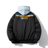 Mens Vintage Jackets Baseball Jacket Hooded Street Tide Cotton Jacket