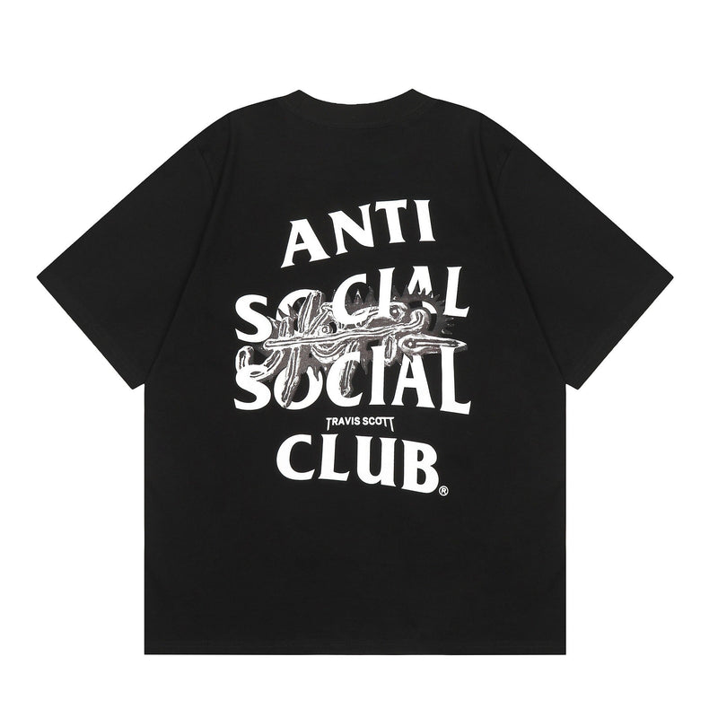 ANTI SOCIAL CLUB T-Shirt Letter Print Casual