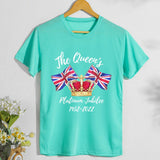Inspired by Queen's Platinum Jubilee 2022 Elizabeth 70 Years T-shirt T-shirt Short Sleeve Men and Women