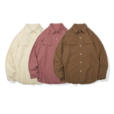 Unisex Shirt Casual Versatile Pocket Loose