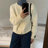 Women Knitted Cardigan Little knit zipper