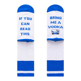 Men socks embroidered cotton knee socks