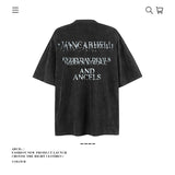 American vintage street T-shirt pure cotton men's and women's summer loose half-sleeves
