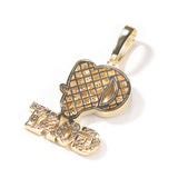 Jewelry Goat Animal Design Hip Hop Necklace Copper with Zircon Spectrum Animal