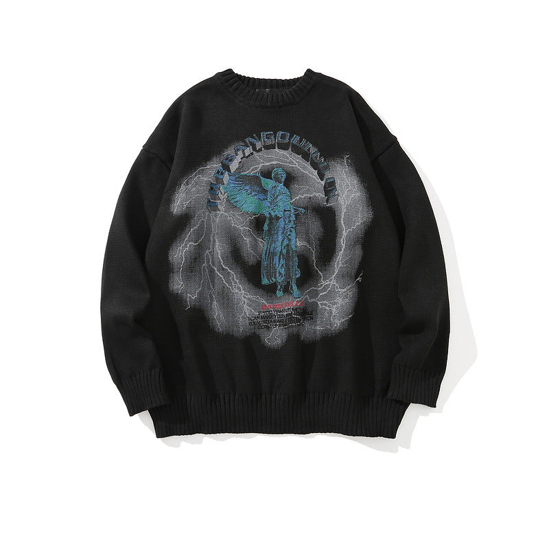 Women Sweater Retro Lazy Style Loose Sweater