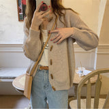 Women Knitted Cardigan Loose Slimming Elegant Knitwear
