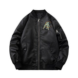 Mens Vintage Jackets Auspicious Dragon Embroidered Jacket Air Force Flight Suit Wave Baseball Suit
