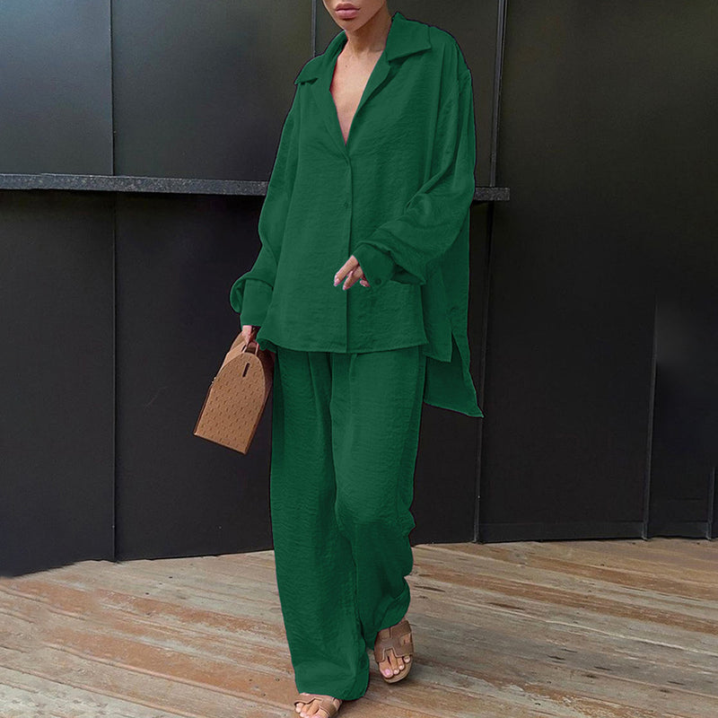 Women Co-Ords Casual Straight Pants Loose Fashion