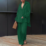 Women Co-Ords Casual Straight Pants Loose Fashion