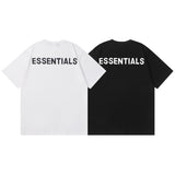 Fog Essentials T Shirts Spring/Summer FOG Reflective Perm Letters Crew Neck Short Sleeves