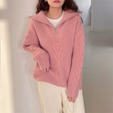 Women Pullover Sweater Loose Thick Knitwear