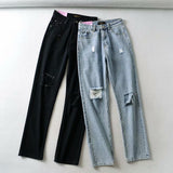 Women Jeans Ripped Trendy Fashion Jeans