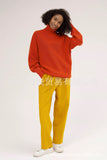Women Work Business Casual Sweats High Collar Loose Knitted Sweater