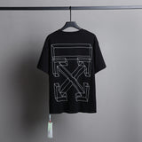 Ow T Shirts Three-Dimensional Sketch Arrow Men and Women