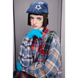 Unisex Shirt Handsome Spliced Plaid Blouse