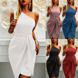 Valentine's Day Dress Summer Solid Color Party Dress Dress
