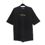 Palm Angle T Shirts Colorful Letter Logo Printing