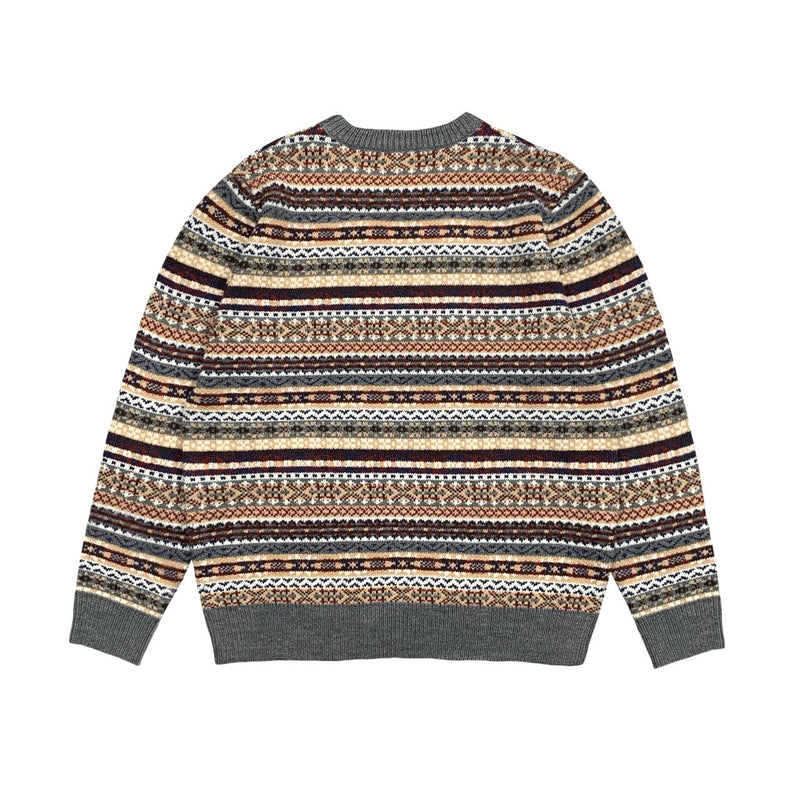 Kapital Sweater Vintage Jacquard Knitwear Ethnic Style Pullover Sweater