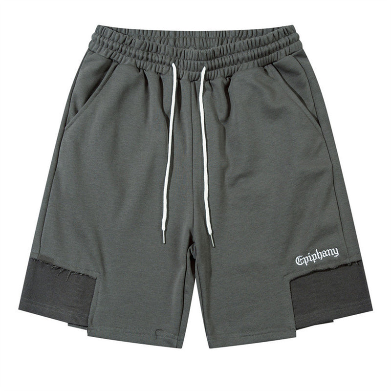Men Shorts Stitching Loose Summer Leisure Sports