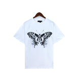 Who Decided War T Shirts Who Decided War Butterfly Print Short Sleeve Trendy Half Sleeve T-Shirt