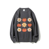 Flowers And Pumpkins Sweatshirt Pumpkin Fall Tee Cozy Autumn