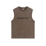 Fog Essentials tank spring and summer FOG double line pressure glue letter washing water old vest