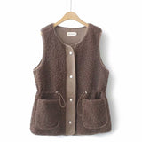 Women Vest Fall Lamb Wool Vest