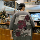Men T Shirt Summer Loose Cotton Casual