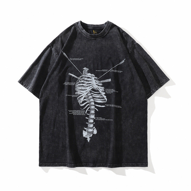 Men T-Shirt Summer Printed Loose Short Sleeve T-shirt