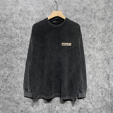 Purple Brand Distressed Long Sleeve Shirt Fashion Distressed Loose Long-sleeved Top