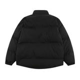 Men Coat Stand Collar Pure Color Thickened All-Matching Cotton-Padded Jacket