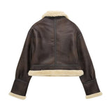 Women Cotton Coat Vintage Fur Loose Fleece