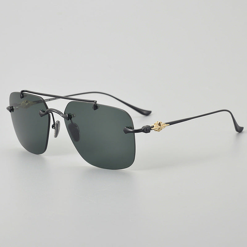 Chrome Hearts Sunglasses Frameless Ultra Light Titanium Pilot Sunglasses