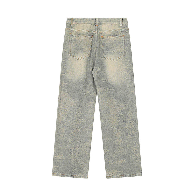 Men Jeans Ripped Retro Loose All-Matching
