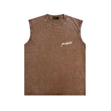 Purple Brand Distressed Tank T Shirts Distressed Sleeveless T-shirt Vest