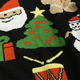 Black Christmas Sweater Winter Sweater Casual Santa Claus Sweater