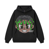 Vintage Hoodie Kids Street Vintage Hooded Sweater Print Crew Neck